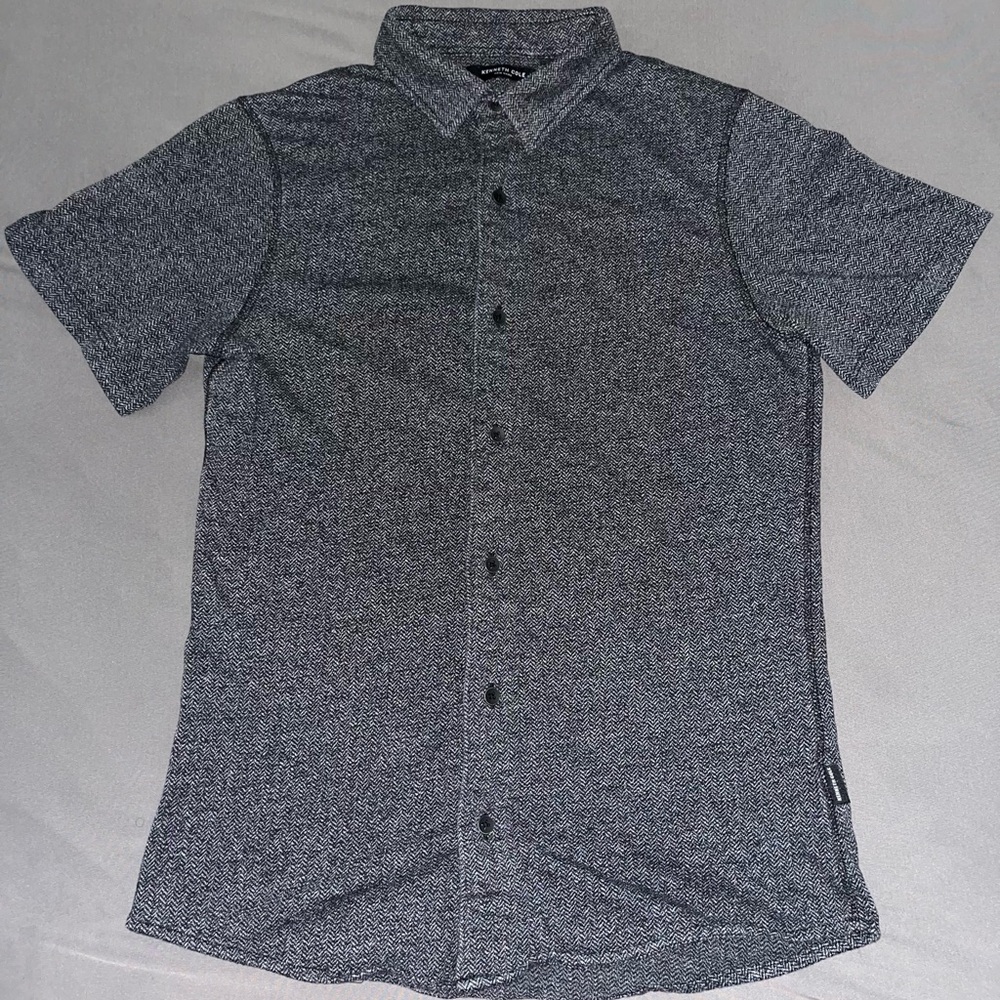 Kenneth Cole Gray Casual Button Down Shirt Relaxed Fit